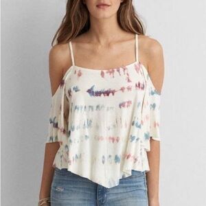 American Eagle Outfitters Soft & Sexy Cold Shoulder Swing Top
